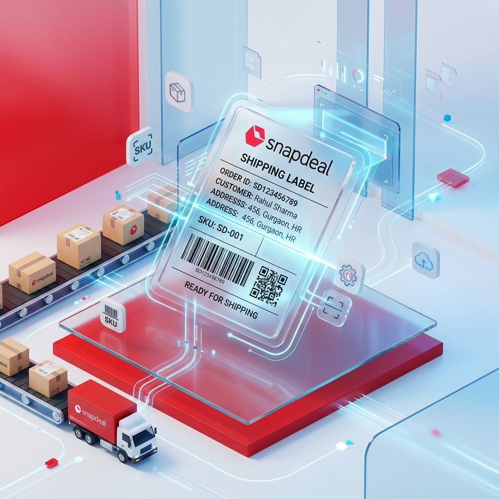 Snapdeal Shipping Label Crop Tool Online - Free Batch PDF Processor for Sellers